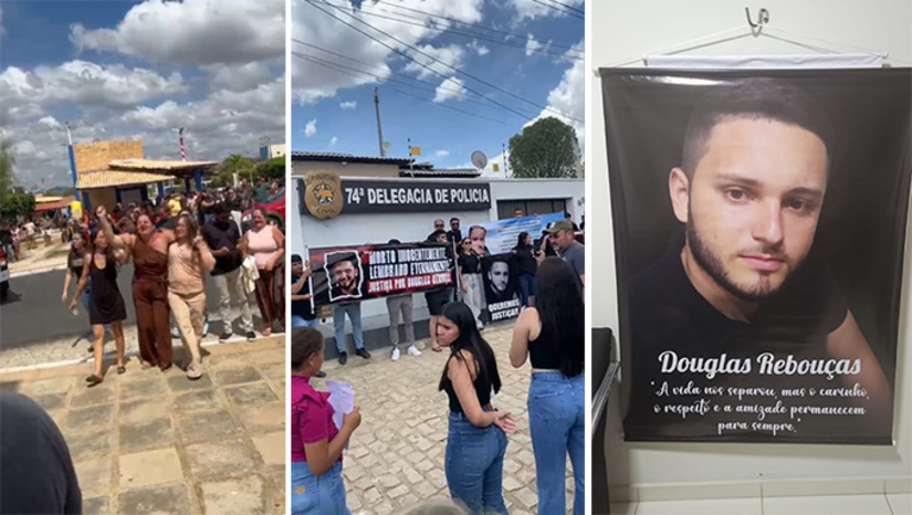  Douglas foi morto por um tiro nas costas no início da madrugada deste sábado, 10, quando retornava de Lucrécia-RN para sua casa no sítio Exu, que fica na divisa com Almino Afonso-RN. O adolescente de 15 anos que estava com ele foi baleado na mão. A família pede que os policiais sejam afastados e investigados por um delegado isento. A revolta da família é maior porque a Polícia Civil enviou nota a imprensa dizendo que a vítima atirou. Segundo eles, Douglas e o adolescente não tinham arma e nunca cometeram qualquer alto ilícito. 