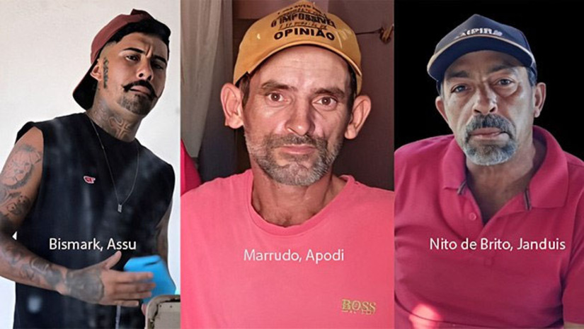 Imagem 1 -  Primeiro fato ocorreu em Apodi-RN. A vítima foi o agricultor Francisco Roberto Eufrázio de Lima, o Marrudo, de 41 anos. O segundo caso foi registrado em Janduis-RN. A vítima foi o agricultor José Rozenildo Batista de Sousa, o Nito Brito, de 56 anos. O terceiro caso foi na comunidade de Patativa do Assaré, em Assu. A vítima se identificava por Bismark Potiguar ou Bruxo do Corte e as vezes de índio. Ele morreu quando tentou roubar castanha, um carro e uma moto. Os três casos serão investigados pela Polícia Civil.