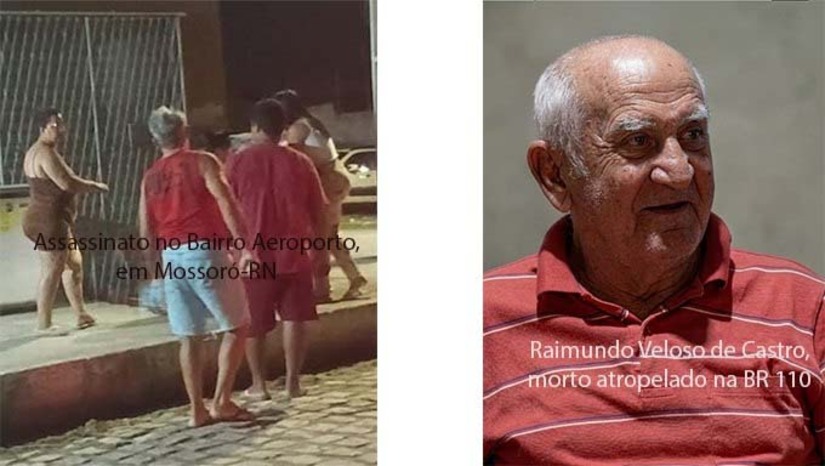   Jovem Victor Rogério da Silva Nascimento, de 23 anos, foi morto à tiros no bairro Aeroporto, às 23 horas desta segunda-feira, 9, em Mossoró. Já no início da manhã desta terça-feira, 10, o aposentado Raimundo Veloso de Castro, de 78 anos, morreu atropelado ao pedalar pela BR 110, trecho entre Mossoró e Upanema. Os dois casos serão investigados pela Policia Civil.