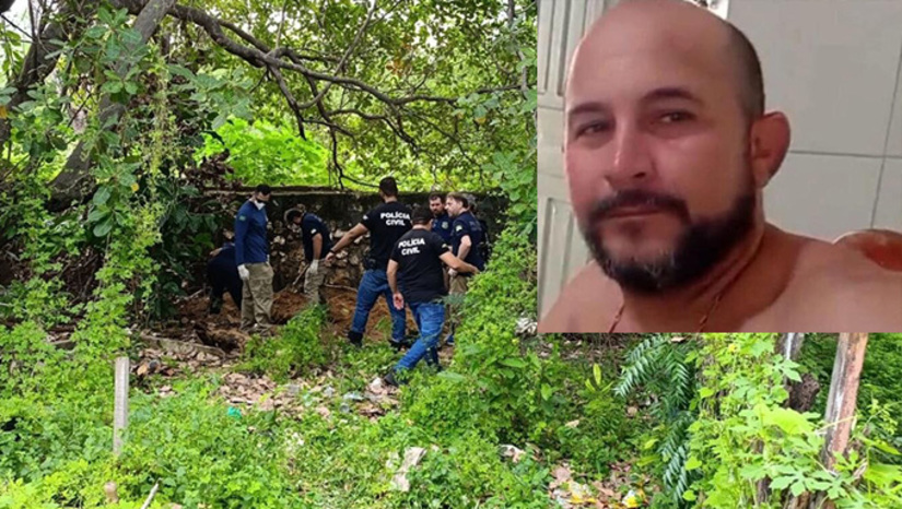   Carlos Alves de Oliveira, de 40 anos, segundo os familiares, havia saído de casa no dia 2 de abril em não mais havia dado informações a Polícia. O delegado Caio Fábio, da Divisão de Homicídios e Proteção a Pessoa de Mossoró, disse que a DHPP recebeu informações que o corpo estava enterrado embaixo de um cajueiro perto da casa da vítima. Na manhã desta quinta-feira, o corpo foi encontrado numa cova rasa e levado para exames na sede da Polícia Científica.