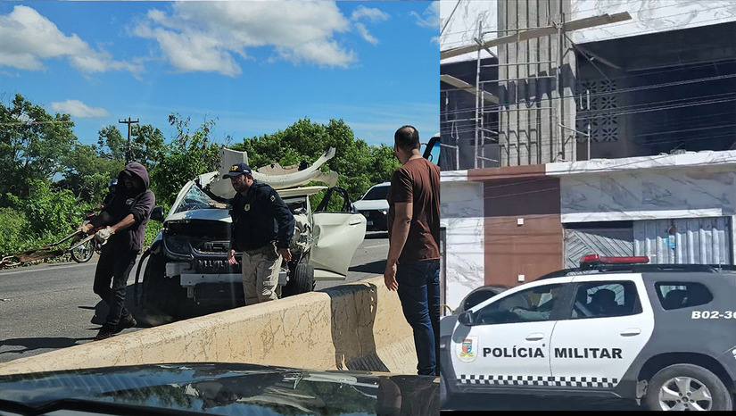 Imagem 1 -  Mossoró registra duas ocorrências distintas na manhã de hoje. Um homem de nome José Maria morreu após sofrer choque de alta voltagem no bairro Belo Horizonte. No Complexo Viário da Abolição, um motorista de aplicativo colidiu contra a traseira de um caminhão de serviço da prefeitura e foi socorrido em estado grave.