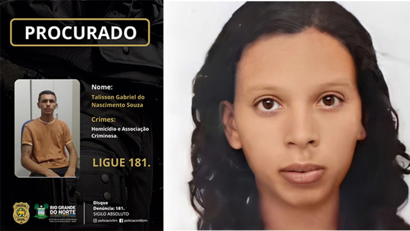 Imagem 1 -  A Polícia Civil do Rio Grande do Norte deflagrou, nesta terça-feira (12), a “Operação Vendetta”, com o objetivo de cumprir três mandados de prisão temporária e cinco mandados de busca e apreensão domiciliar no âmbito da investigação que apura o homicídio de Luciana Karoline da Silva, de 26 anos, ocorrido ao lado do Posto Brasil, bairro Bela Vista, em Mossoró-RN.  Durante a ação, foram cumpridos todos os mandados de busca e apreensão e efetuadas duas prisões temporárias, em desfavor de dois homens, de 20 e 19 anos.  O terceiro investigado, identificado como Talisson Gabriel do Nascimento Souza, de 21 anos, não foi localizado e é considerado foragido da Justiça.
