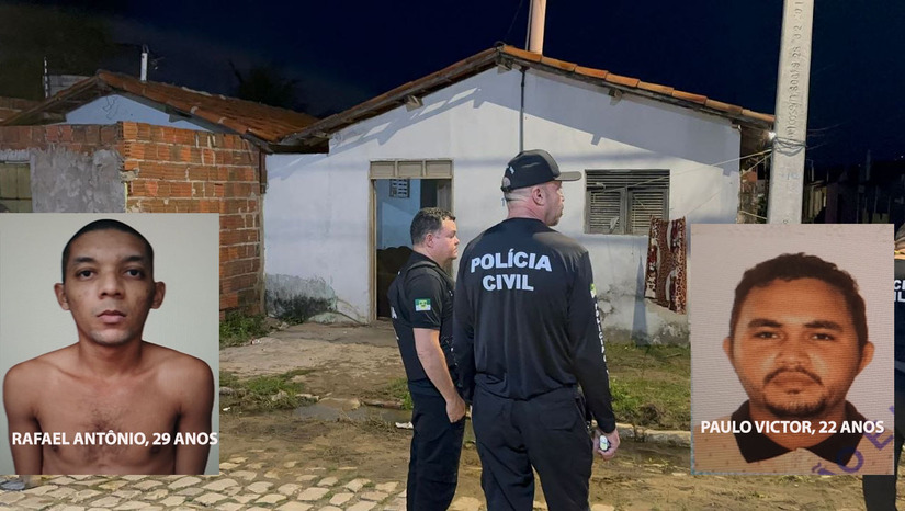 Imagem 1 - A Polícia Civil de Mossoró investiga o assassinato de dois jovens de 22 e 29 anos na comunidade Jardim das Palmeiras, motivado pela disputa territorial entre duas facções criminosas. Uma das vítimas usava tornozeleira eletrônica e a outra pode ter sido morta por estar no local errado. Durante a ocorrência, policiais militares trocaram tiros com quatro suspeitos, que fugiram, e a perícia recolheu mais de 70 cápsulas de munições de diversos calibres no local do crime. Imagem 1 - A Polícia Civil de Mossoró investiga o assassinato de dois jovens de 22 e 29 anos na comunidade Jardim das Palmeiras, motivado pela disputa territorial entre duas facções criminosas. Uma das vítimas usava tornozeleira eletrônica e a outra pode ter sido morta por estar no local errado. Durante a ocorrência, policiais militares trocaram tiros com quatro suspeitos, que fugiram, e a perícia recolheu mais de 70 cápsulas de munições de diversos calibres no local do crime.