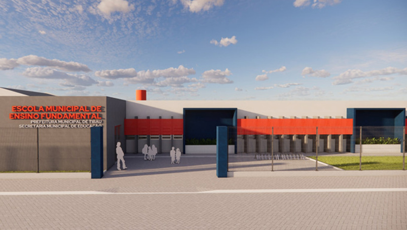 Imagem 1 -  Inicialmente, a instituição contará com 12 salas de aula, para acomodar 840 alunos, mas a engenharia do projeto já prevê capacidade técnica para ampliação de até 16 salas. Esse planejamento estratégico visa acompanhar o forte crescimento populacional e a demanda futura da comunidade.  Segundo a prefeita Lidiane Marques, o projeto da escola prevê mais de 2.500 metros quadrados de área construída, trazendo uma infraestrutura de ponta, oferecendo mais conforto para os alunos e professores. "Era um sonho, que agora vai virar realidade", destaca a gestora.