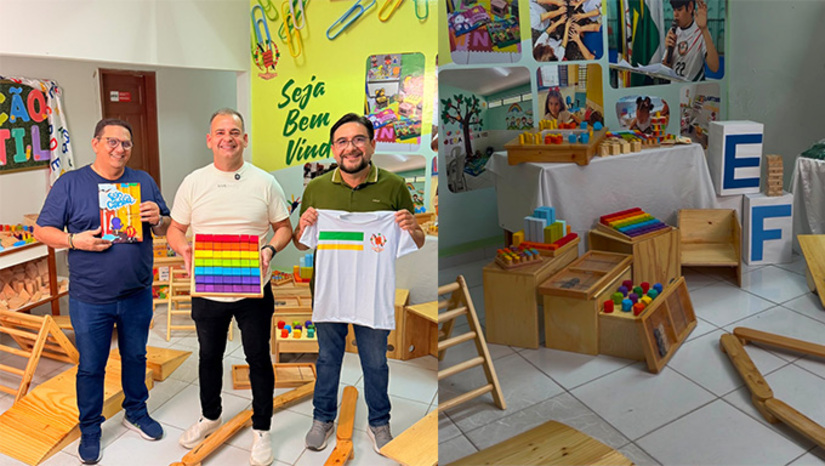   Os recursos já estão chegando em 13 escolas da rede municipal, garantindo melhores condições de aprendizagem para os estudantes e mais suporte ao trabalho desenvolvido pelos profissionais da educação. Os investimentos contemplam a entrega de materiais pedagógicos, livros, mobiliário, blocos de escalada, jogos sonoros e diversos recursos educacionais que contribuirão para tornar o ambiente escolar ainda mais moderno, acolhedor e preparado para o desenvolvimento das crianças.