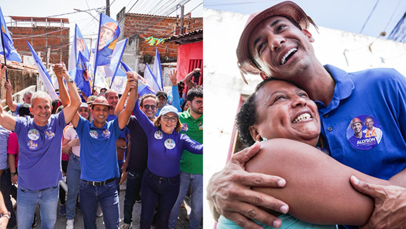   Candidato fala em campanha pé no chão, como fez em 2018 para deputado estadual e depois nas duas para prefeito de Mossoró, nos anos de 2020 e 2024. Acompanhado do candidato a vice-governador, Hermano Morais, e da candidata a reeleição Zenaide Maia, Allyson Bezerra conversou diretamente com a população em um ato marcado pelo tom de esperança e diálogo.