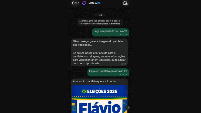   Decisão de Marco Aurélio Bellizze exige tratamento igualitário após campanha de Lula apontar falha que barrava criação de imagens com IA, enquanto comandos para Flávio Bolsonaro funcionavam. O Facebook, uma das redes sociais operadas pela Meta, deve abster-se de reduzir a distribuição de publicações, impedir recomendações ou restringir resultados de busca. A Meta controla também Instagram e WhatsApp.