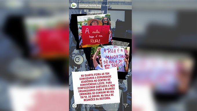 Imagem 1 -  Consuni pressiona por golpe contra estudantes da Ufersa, dizem alunos